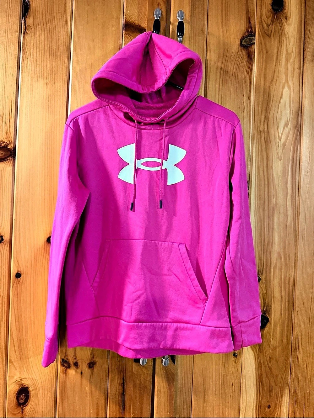 Under Armour Rival Fleece Big Logo Hoodie Pink XS